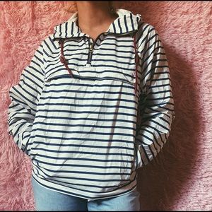 Old Navy striped windbreaker hoodie